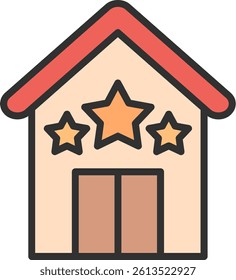Real Estate Rating Outline Filled Style Icon