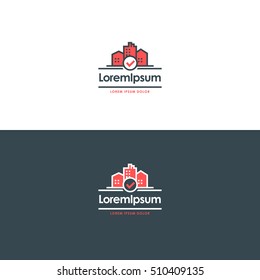 Real Estate Red Vector Logo