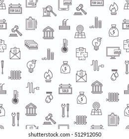 Real estate related seamless pattern background