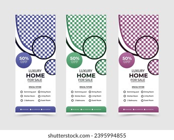 Real estate roll up banner design.