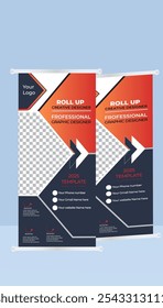 Real Estate Roll up banner design template and creative, Professional Company Roll Up Banner template free download