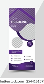 Real estate roll up banner design template 