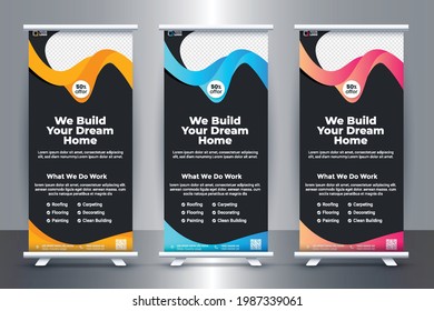 Real Estate Roll-Up Banner Design for Real  Estate Company