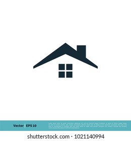 Real Estate Roof of Home Icon Vector Logo Template Illustration Design. Vector EPS 10.