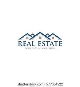 real estate roof top concept logo icon vector template