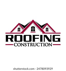 Real estate roofing construction logo design in vector base that can resize in high resolution