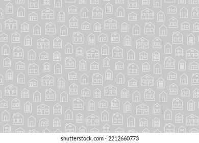 patrón inmobiliario sin fisuras con diferentes iconos de la casa- ilustración vectorial