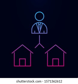 Real estate - select house nolan icon. Simple thin line, outline vector of real estate icons for ui and ux, website or mobile application