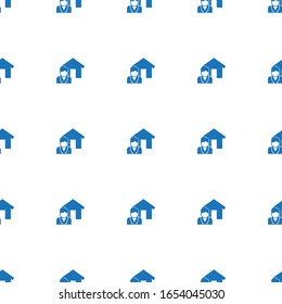 Real estate service icon pattern seamless isolated on white background. Editable filled Real estate service icon. Real estate service icon pattern for web and mobile.