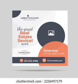 Real Estate Service Social Media post Design or Real estate agent social post design