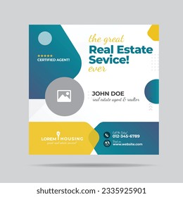 Real Estate Service Social Media post Design or Real estate agent social post design 