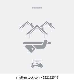 Real estate service - Vector web icon