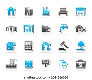 Real Estate services Icons - Vector Icon Set