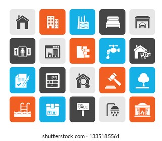 Real Estate services Icons - Vector Icon Set