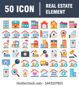 Real Estate. Set of outline vector icons. Includes such as Property, Building, Apartment and other. Editable Stroke. 