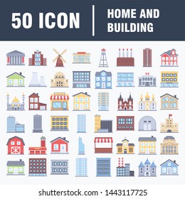 Real Estate. Set of vector icons. Includes such as Property, Building, Apartment and other. Editable Stroke. 48x48 Pixel Perfect. 