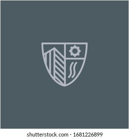 diseño del logotipo del escudo inmobiliario