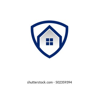 Real Estate Shield Logo Design Template