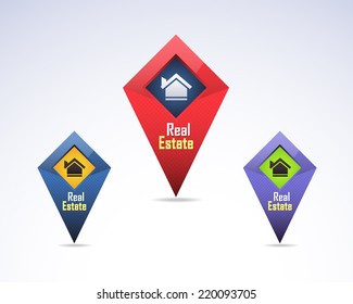 Real Estate Sign - House Vector Icons Set 