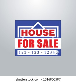 Real Estate Signage, Blue Color For Sale Yard Sign