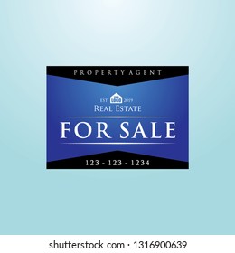 Real Estate Signage, Blue Color For Sale Yard Sign