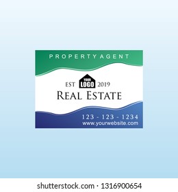 Real Estate Signage, Blue Color For Sale Yard Sign