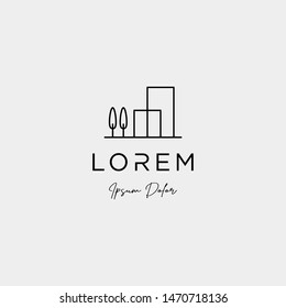 real estate simple logo design vector icon