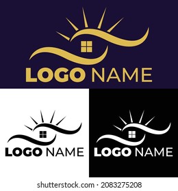 Real Estate simple logo design in vector. Illustrator EPS 10