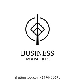 Diseño de logotipo simple de bienes raíces
