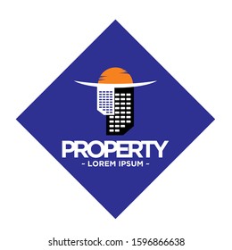 Real Estate Simple Logo Template, Property Development Vector Illustration