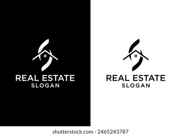 real estate simple logo vector