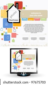 real estate site design vector