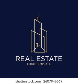 Real Estate Skyline Skyscraper Building Logo Template
