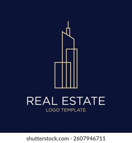 Real Estate Skyline Skyscraper Building Logo Template