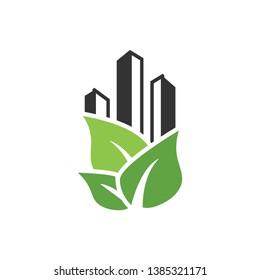 Real estate skyscraper graphic design template vector