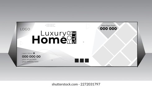 Real estate social face book cover, Instagram post, banner design template, elegant, house sale facebook cover 
template 