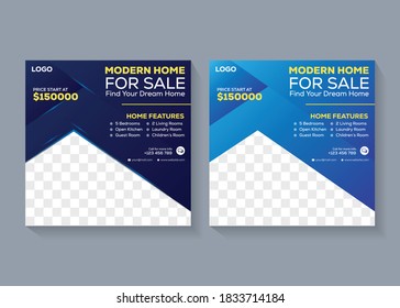 Real estate social media banner templates, Social media banner for real estate company