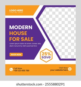 real estate social media banner design template