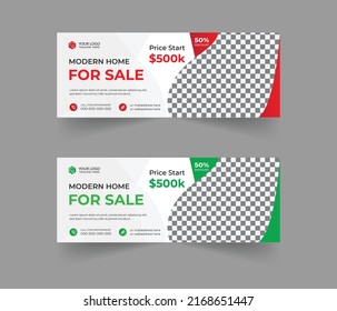 Real estate social media cover photo design for realtor business advertising