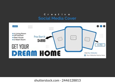Real Estate Social Media Cover Design.	
