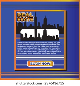 Real estate social media covers design banner ads timeline template