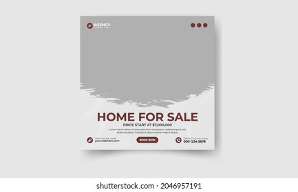 Real Estate Social Media Post Template, Editable Post Template Social Media Banners.