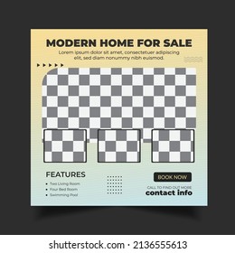 Real Estate Social Media Post Template, home sale cover template, web ad banner template, cover page, header, timeline flyer