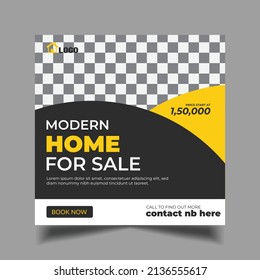 Real Estate Social Media Post Template, home sale cover template, web ad banner template, cover page, header, timeline flyer