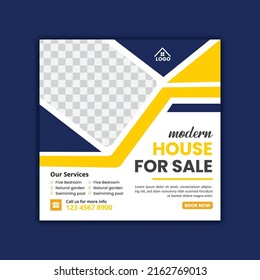 
Real Estate Social Media Post, Instagram Post Or Web Banner Template Free Vector