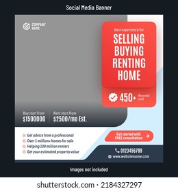 Real estate social media post template