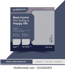 Real Estate Social Media Post Template - Realtor Business Marketing,post,business Promotion Template - 01