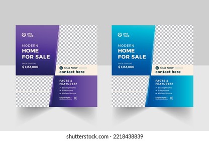 Real Estate Social Media Post And Web Banner