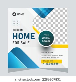 Real estate social media post template design