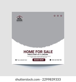 Real Estate Social Media Post Template, Editable Post Template Social Media Banners.